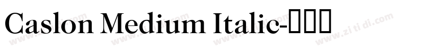 Caslon Medium Italic字体转换